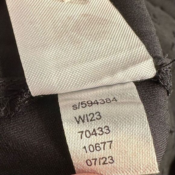 Loft Black Sheer Swiss Dot Pleated Long Sleeve Dress Womens 12 NWT Fairy Grunge - Picture 11 of 11